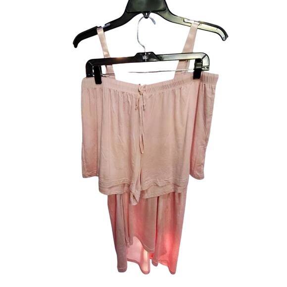 NEW pale pink lace tank and shorts‎ pajamas plus - Picture 3 of 7